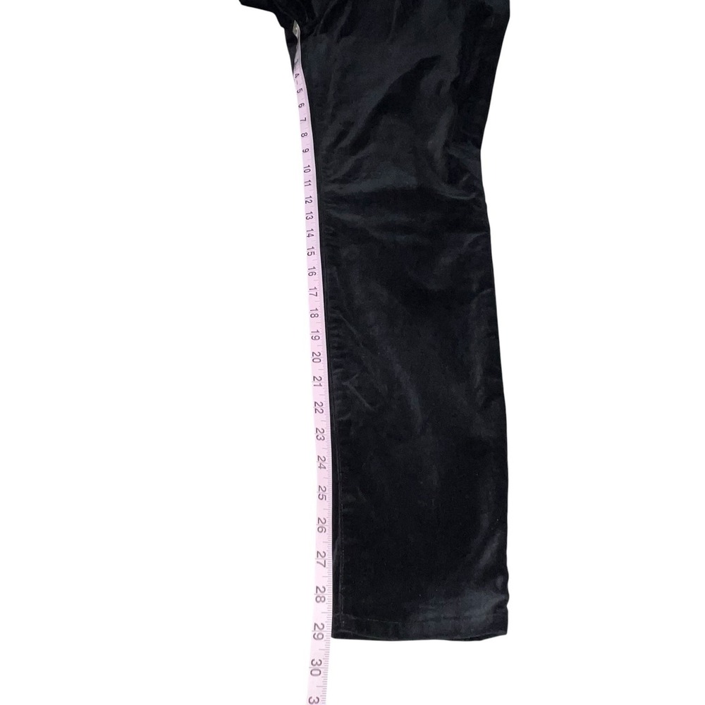 CAbi 4073 Gala Velvet Pants Women 10 High Rise Stretch Cotton Zip Closure Black - Picture 7 of 10